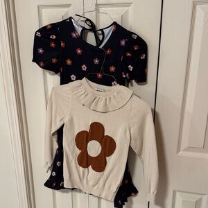 Girlhood by little stocking co dress/sweater set size 10